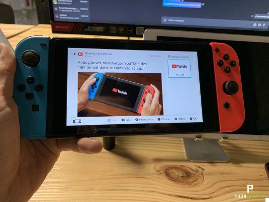 YouTube ya está disponible en Nintendo Switch, primeras imágenes