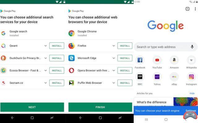 Android ahora te obliga a elegir tu motor de búsqueda y navegador web predeterminados