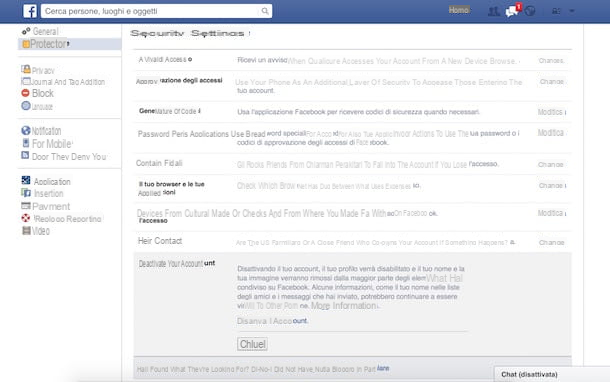How to deactivate Facebook profile