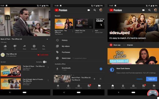 Youtube dark mode on Android: how to activate the dark theme