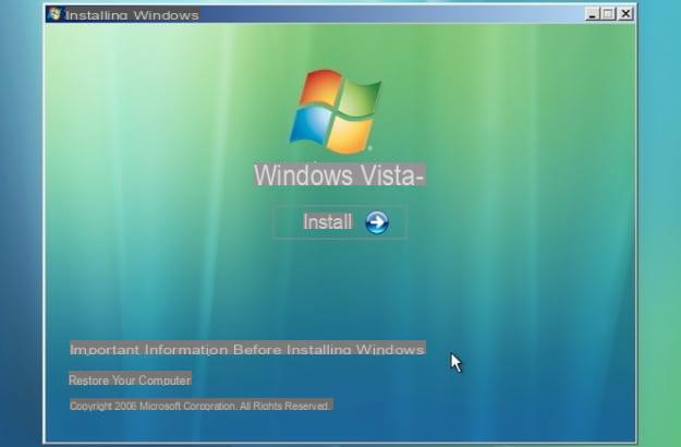 Como restaurar o Windows Vista