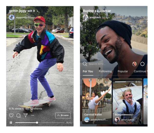 Against YouTube, Instagram launches IGTV: a long format video service in portrait mode