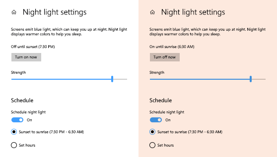 Comment Night Light fonctionne sur Windows 10 pour éviter la fatigue oculaire