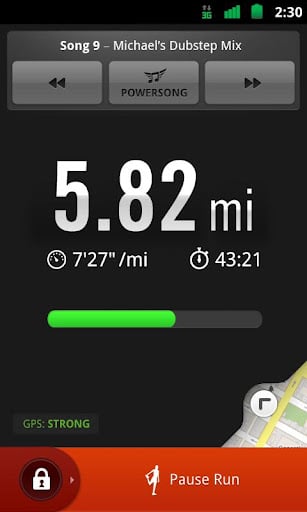 O aplicativo Nike+ Running para correr enquanto permanece conectado
