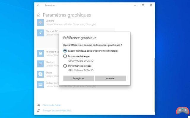Windows 10: the 20190 update allows better management of graphics card performance