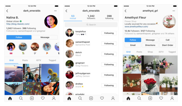 Instagram reviews the interface of its profiles by making it clearer and more readable