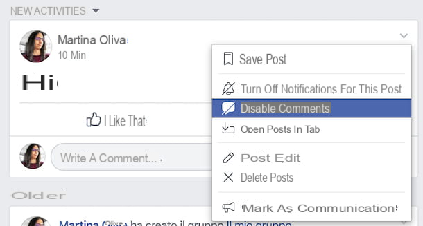 Como desativar comentários em uma postagem do Facebook