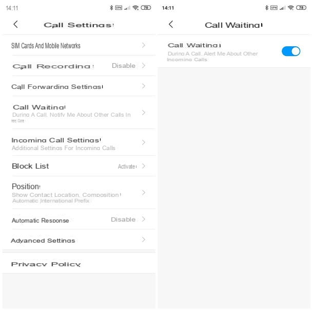 How to activate call waiting Three