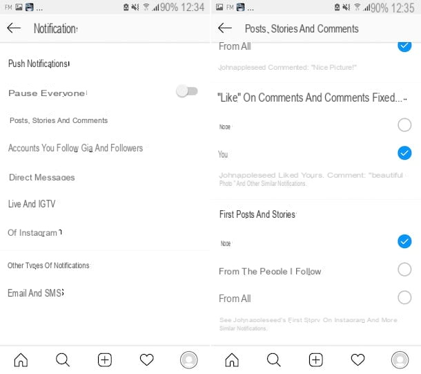 Comment désactiver les notifications Instagram Stories