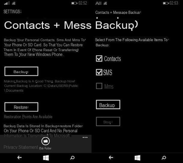 Comment exporter des contacts Windows Phone