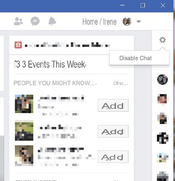 Cómo deshabilitar el chat de Facebook