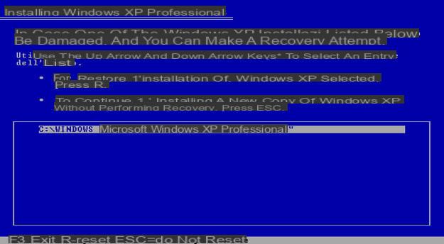 How to restore Windows XP