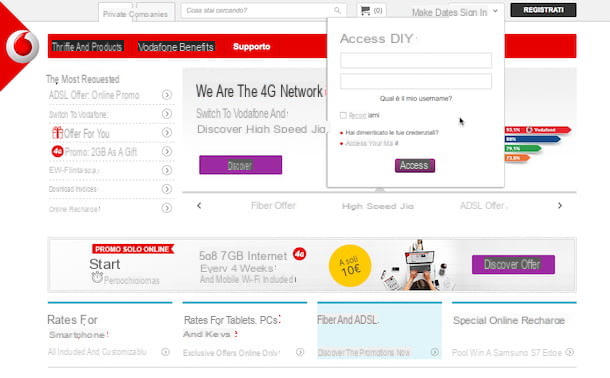 Como desativar as opções da Vodafone