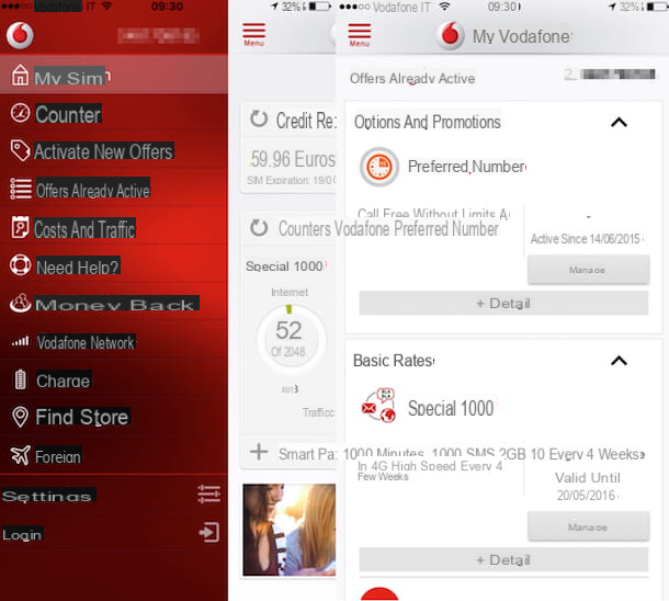 How to disable Vodafone options