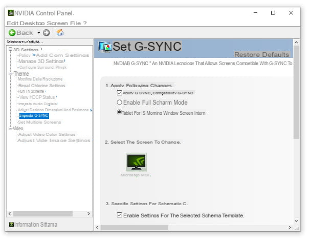 How to activate G-SYNC