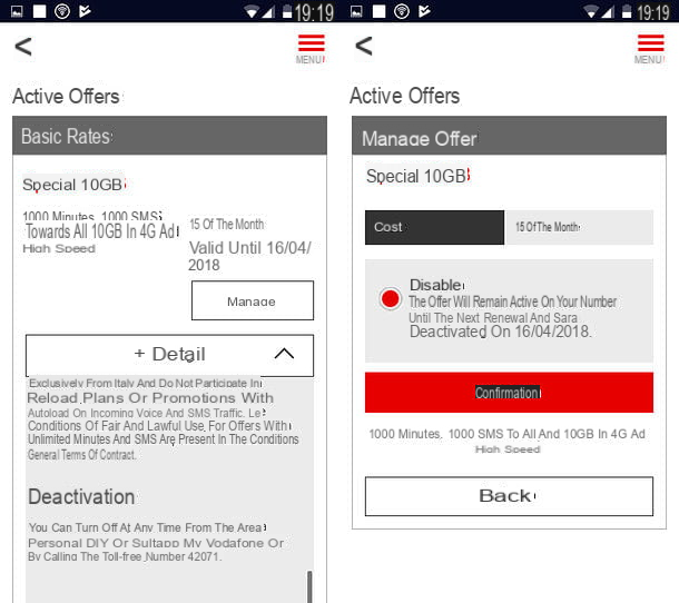 How to deactivate Vodafone subscriptions