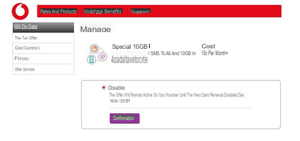 How to deactivate Vodafone subscriptions