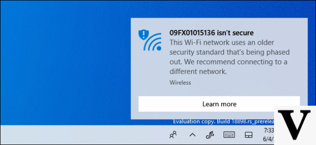 Why Windows 10 says the Wi-Fi network is not secure